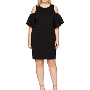 Eliza J Women's Plus Size Cold Shoulder Dress‎